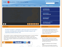 Tablet Screenshot of kavlifoundation.org